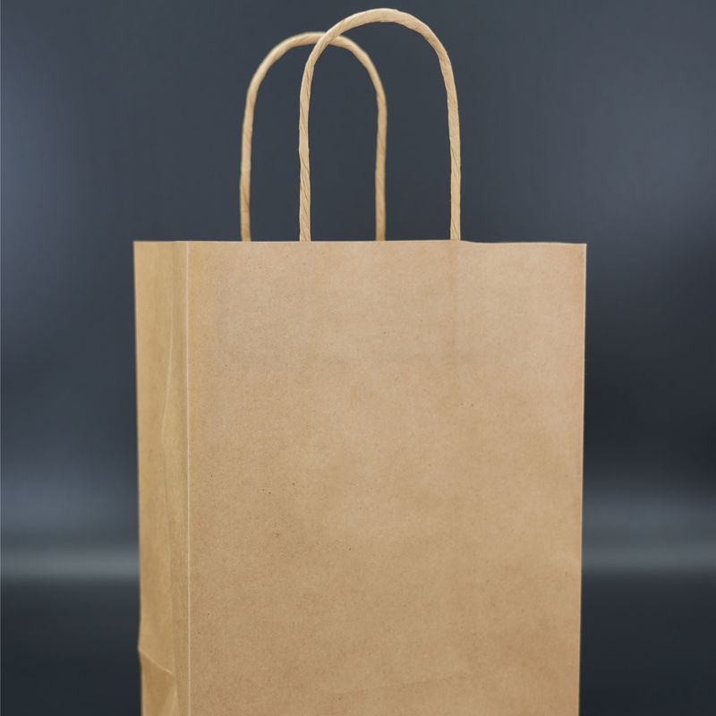 ODM Personalised Kraft Paper Bags Oversize PP Rope Cotton Grosgrain Handle