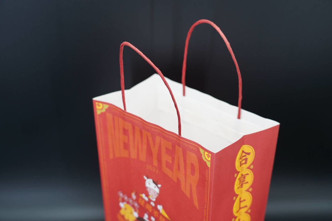 Strong Small Custom Printed Paper Bags For Food Packaging Industry