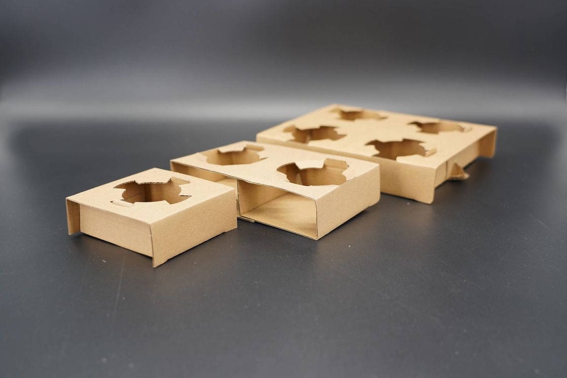 Disposable Take Away Cardboard Paper Cup Holder Boba Bubble Tea Paper Cup Holder