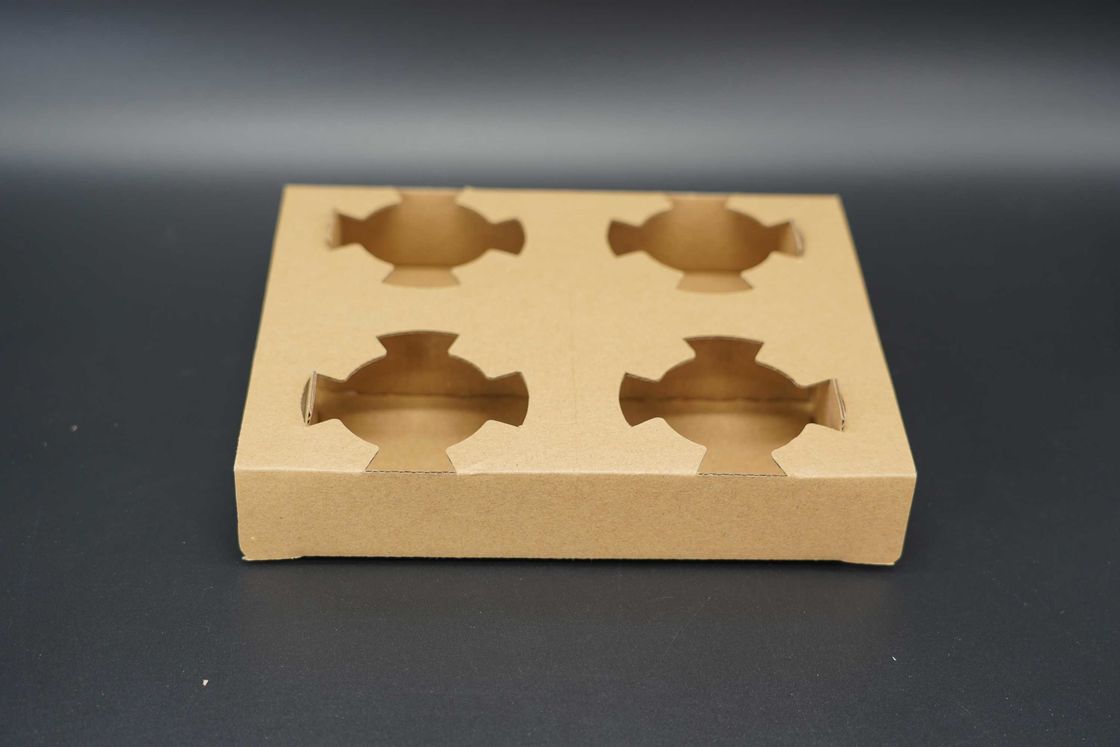 Disposable Take Away Cardboard Paper Cup Holder Boba Bubble Tea Paper Cup Holder