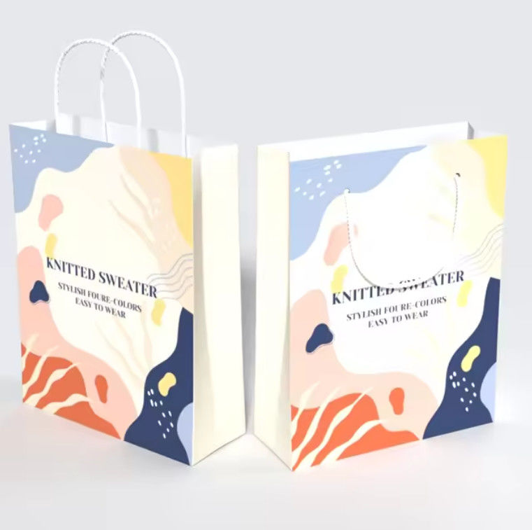 Convenient And Durable Restaurant Food Carry Personalized Premium Kraft Paper Bag