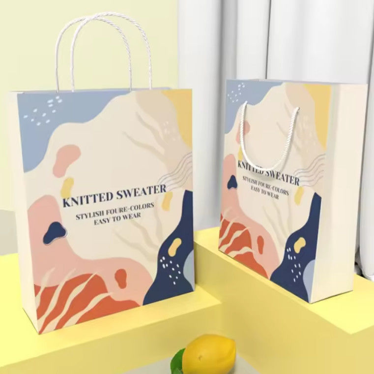 Convenient And Durable Restaurant Food Carry Personalized Premium Kraft Paper Bag