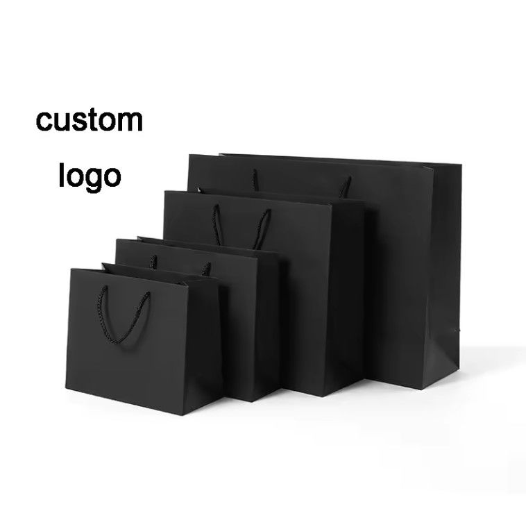 China Supplier Red Luxury Paper Carrier Kraft Bags With Logo Good Quality Customized For Retail Kr